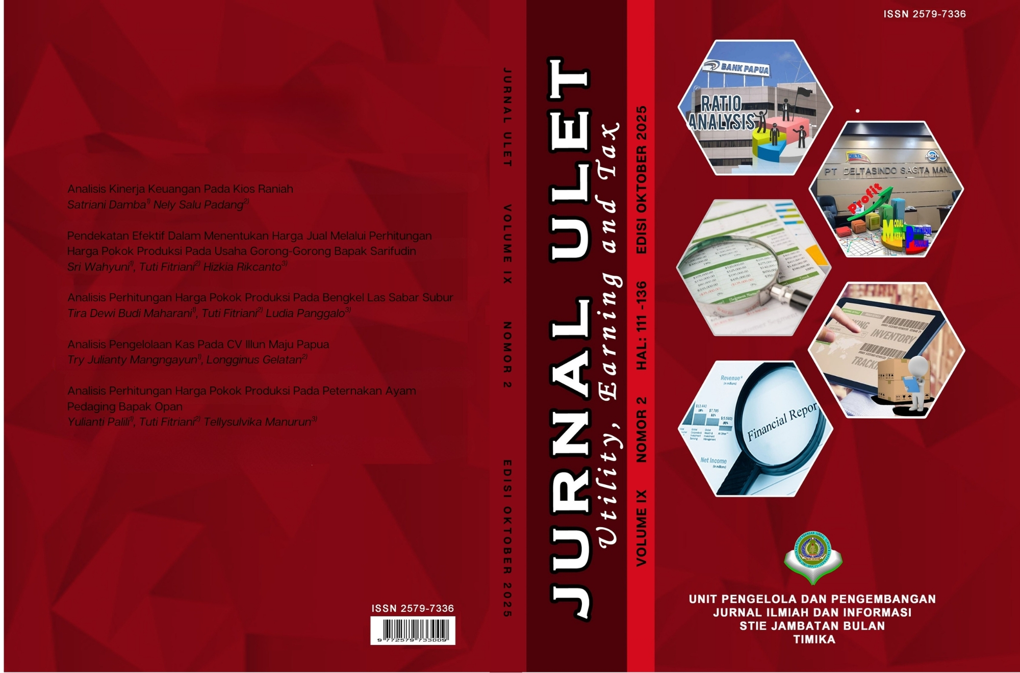 					View Vol. 9 No. 2 (2025):  JURNAL ULET (Utility, Earning and Tax)
				